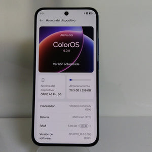 CELULAR OPPO A6 PRO CPH2781 (2025) 256 GB 8 GB RAM (SEMINUEVO)