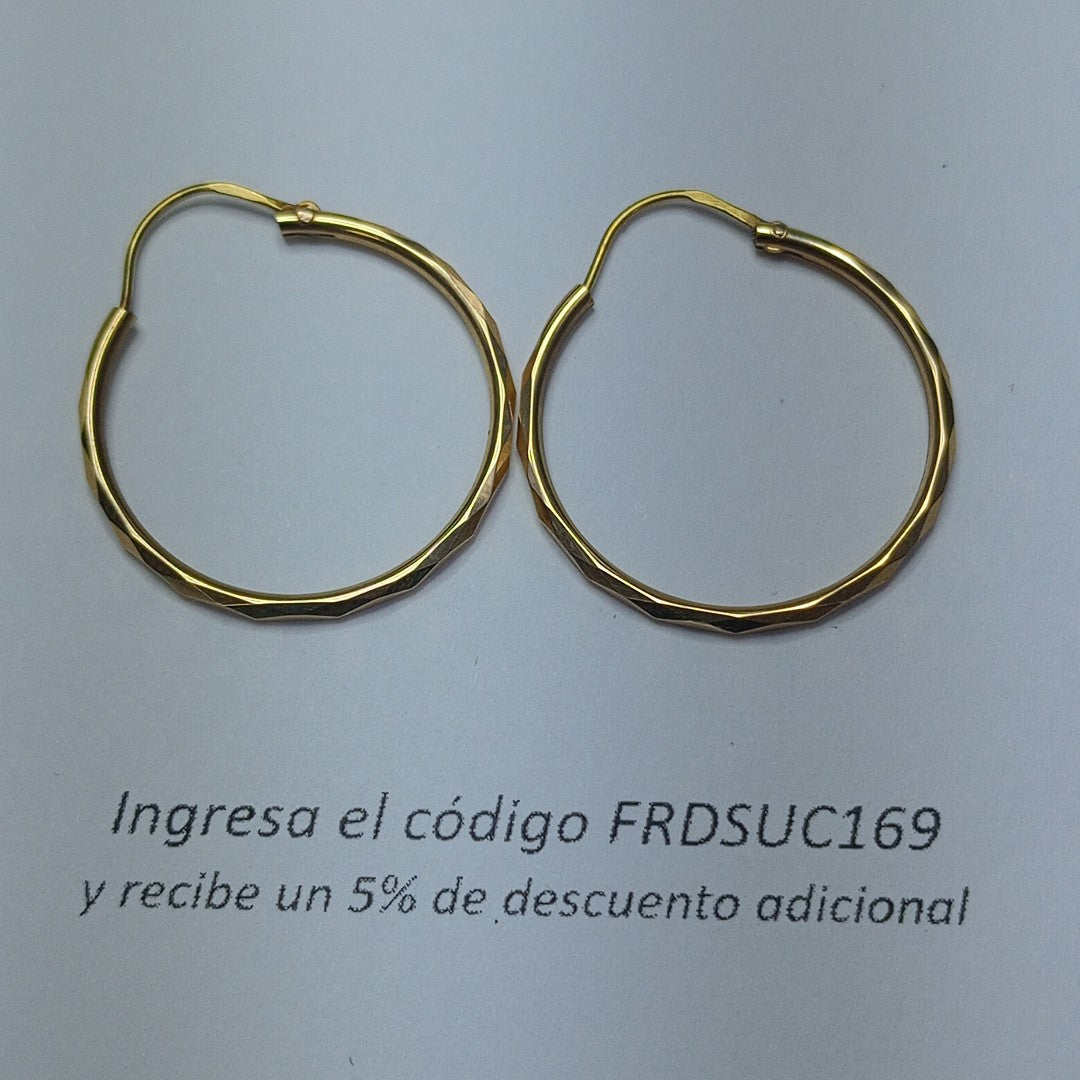 ARRACADAS PAR ORO 14 K 2 GRMS (SEMINUEVO)