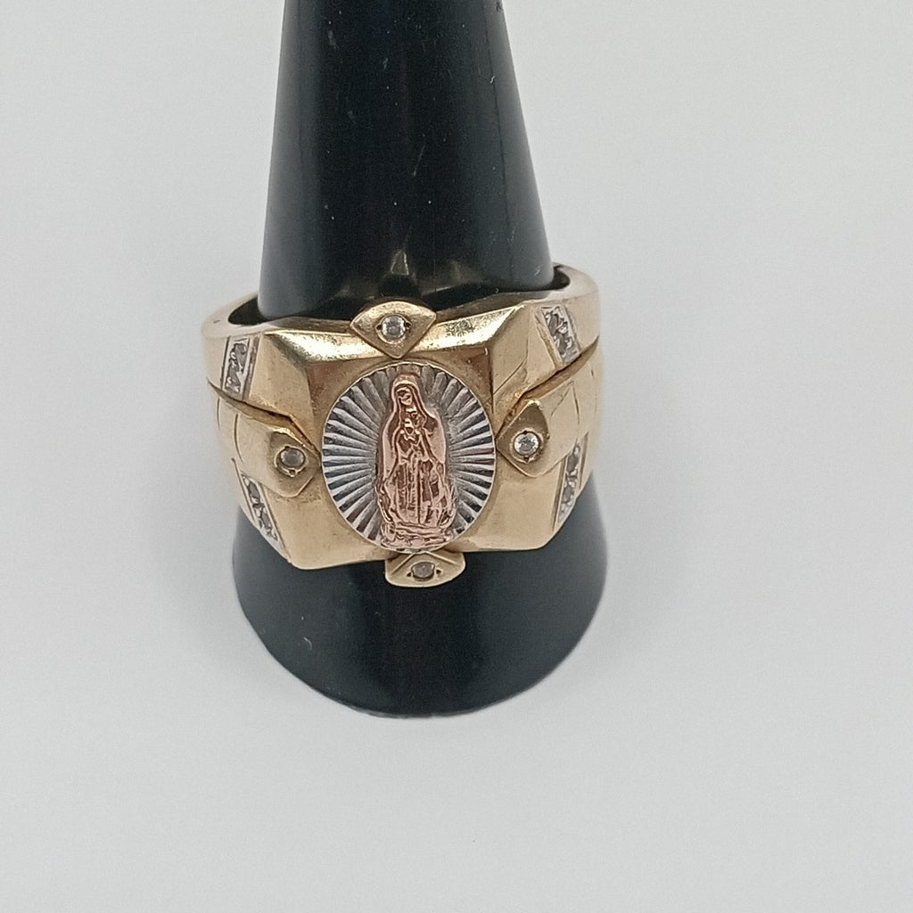 ANILLO ORO,ORO COMBINADO 10 K 9,80 GRMS (SEMINUEVO)