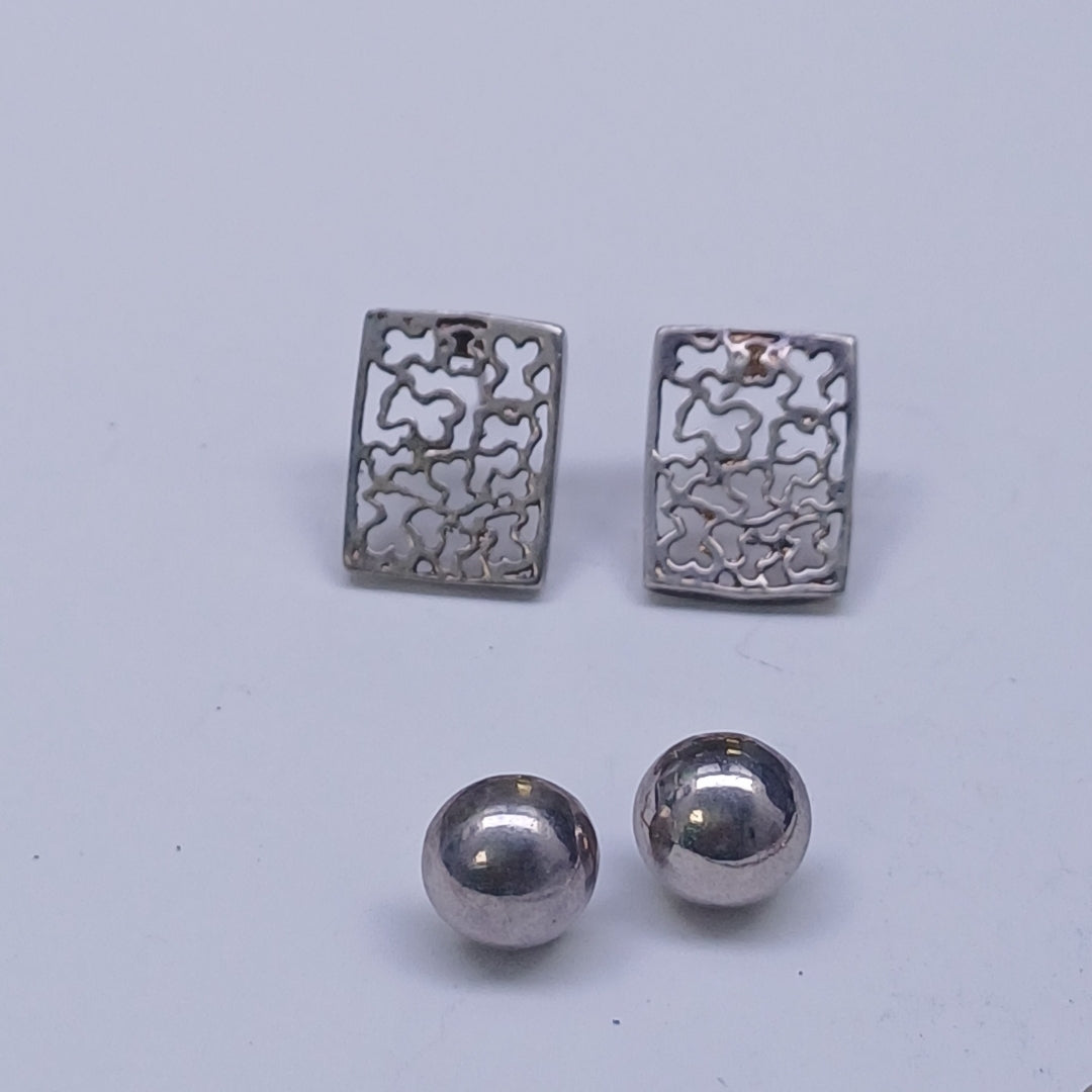 ARETES PAR, BRAZALETE, DIJE PLATA 15 GRMS (SEMINUEVO)