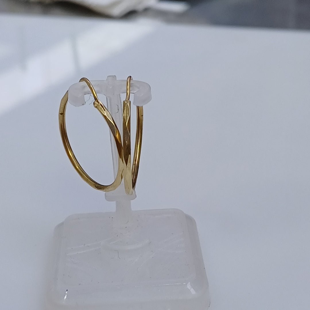 ARRACADAS PAR ORO 14 K 1.3 GRMS (SEMINUEVO)