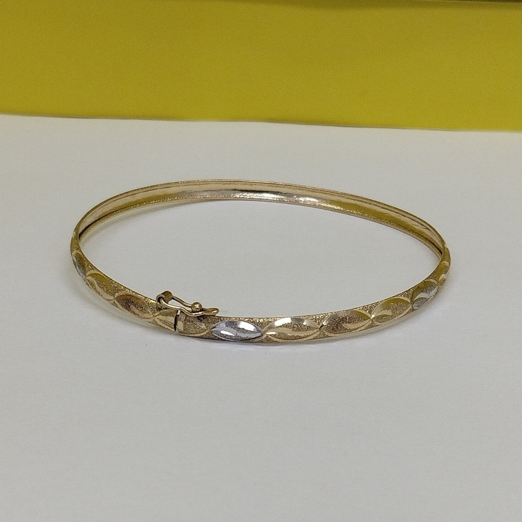 PULSERA RIGIDA ORO COMBINADO,RODIADO 14 K 4,30 GRMS (SEMINUEVO)