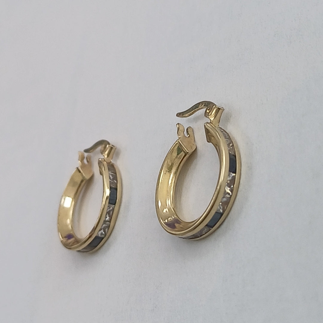 ARRACADAS PAR ORO 14 K 2.4 GRMS (SEMINUEVO)