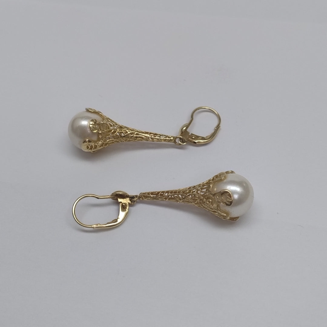 ARETES PAR ORO 14 K 9.8 GRMS (SEMINUEVO)