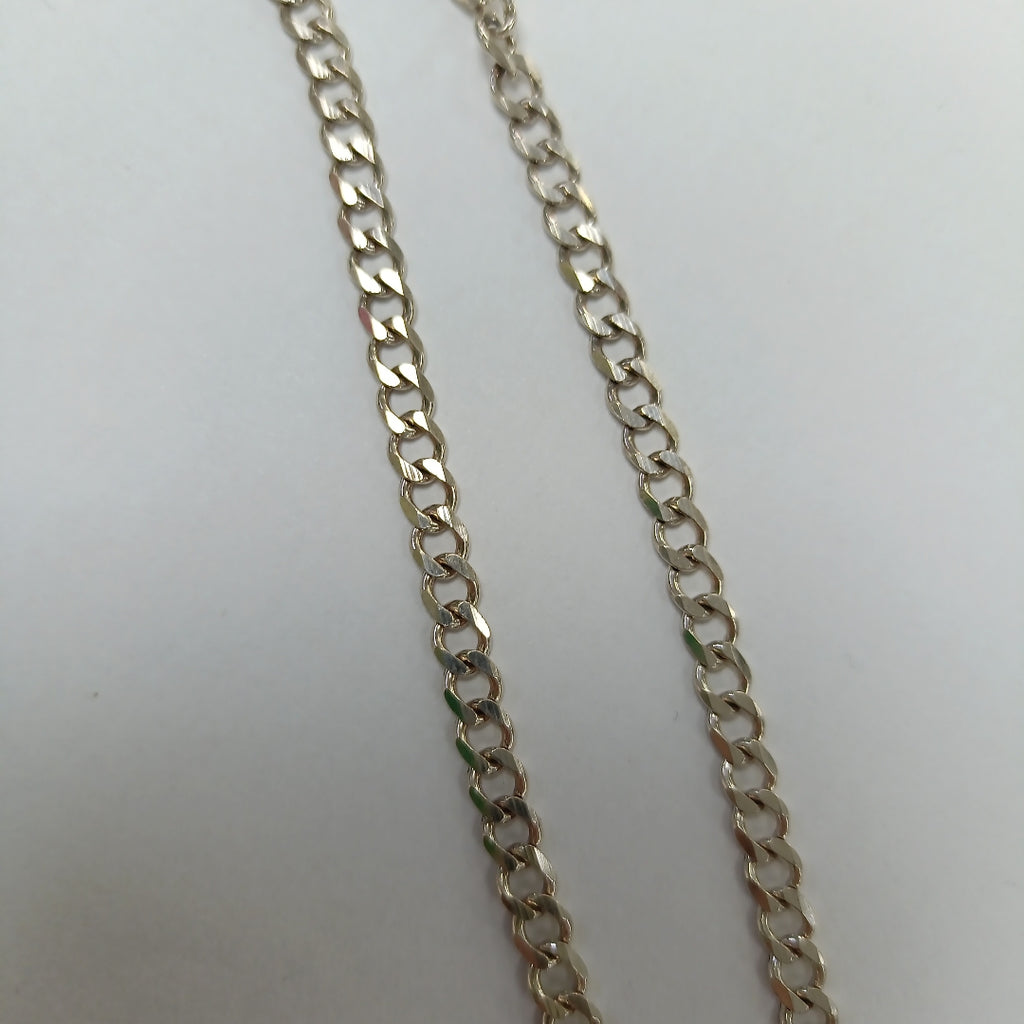 CADENA TEJIDO BARBADO PLATA .925 60 CM 13 GR (NUEVO)