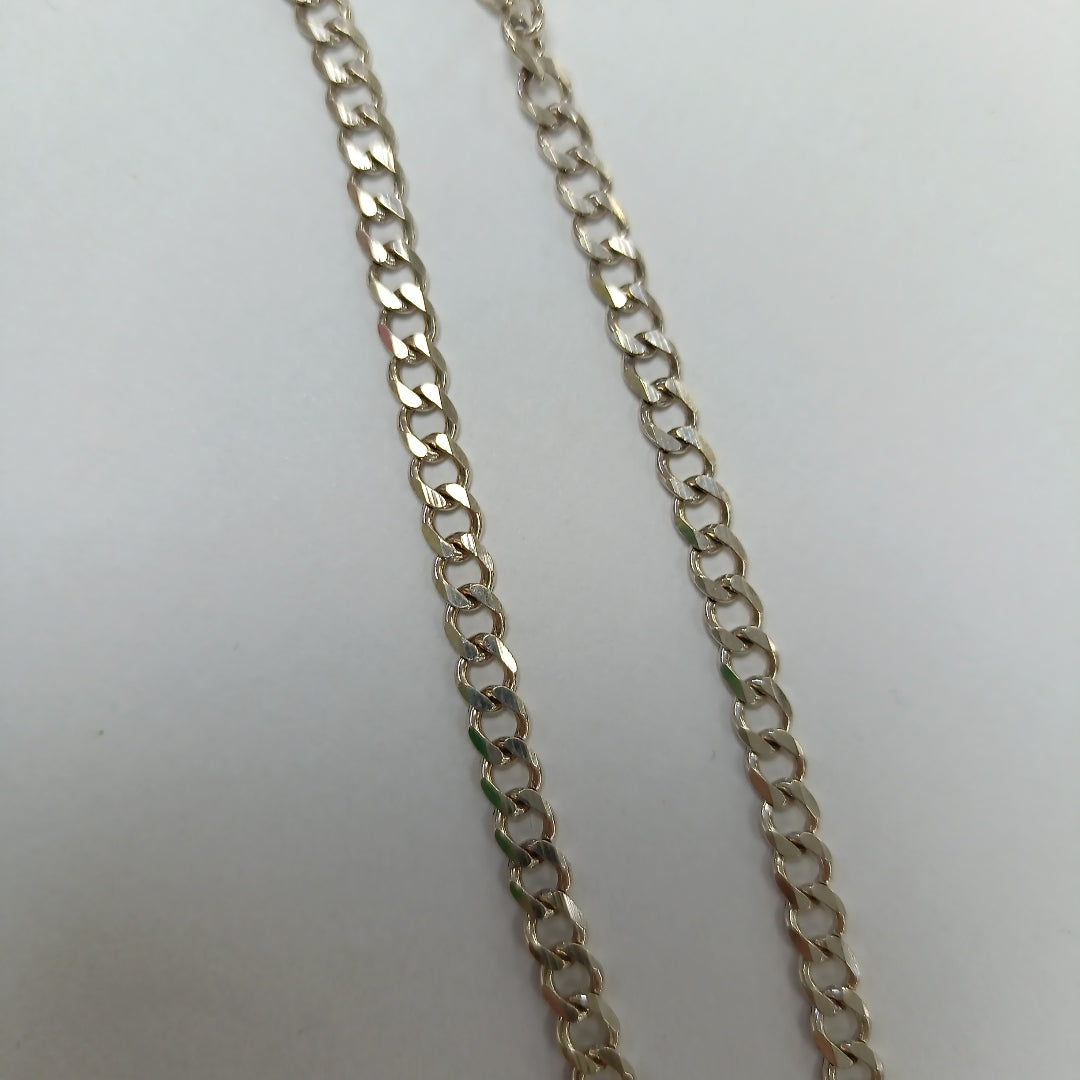 CADENA TEJIDO BARBADO PLATA .925 60 CM 13 GR (NUEVO)