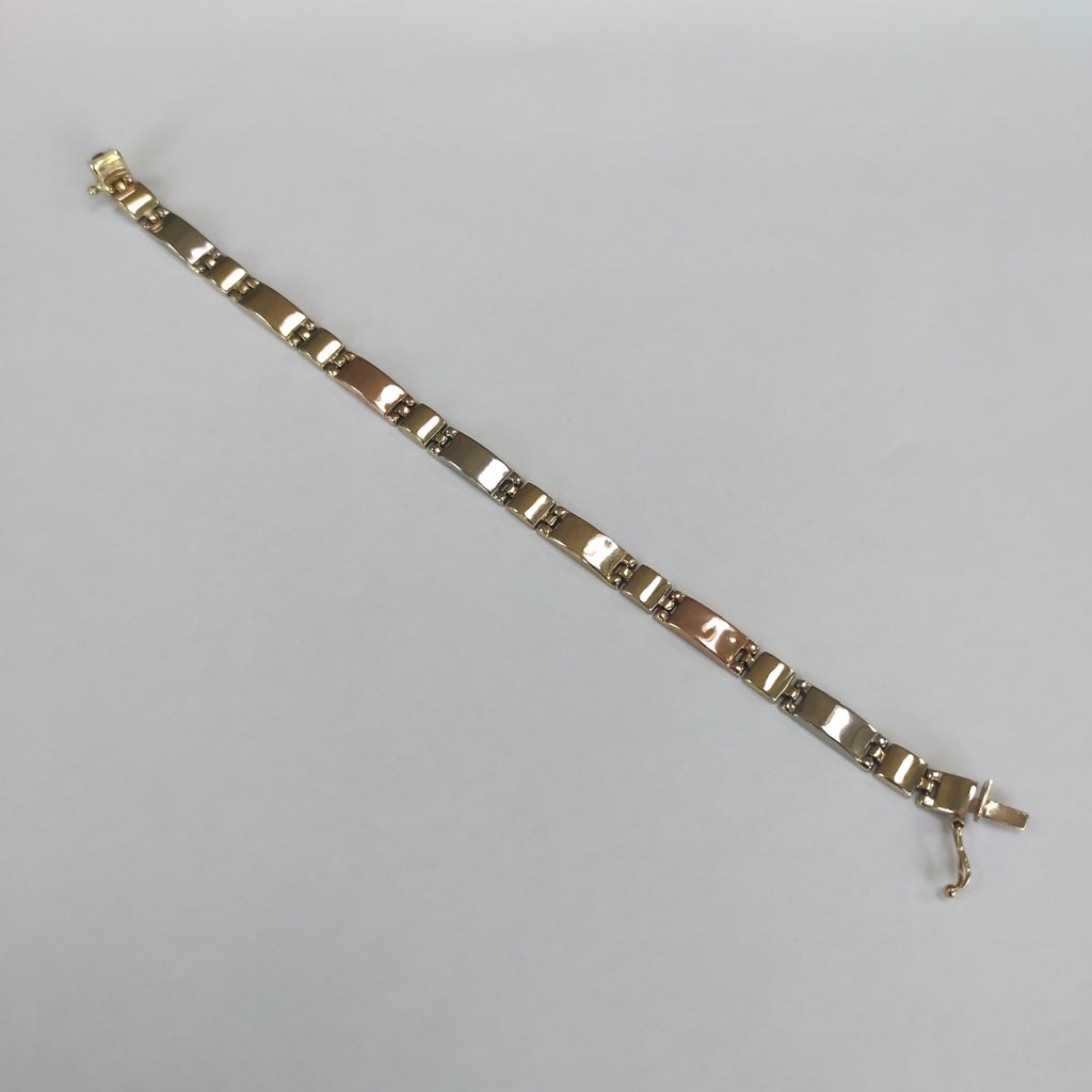 PULSERA ORO COMBINADO 14 K 8.3 GRMS (SEMINUEVO)