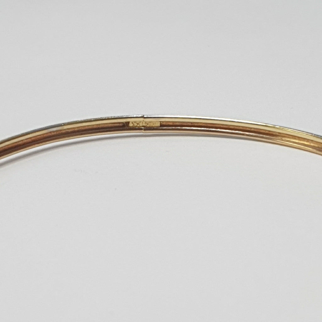 PULSERA RIGIDA ORO COMBINADO 10 K 3,30 GRMS (SEMINUEVO)