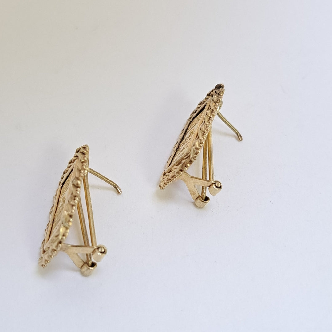 ARETES PAR ORO 14 K 7.1 GRMS (SEMINUEVO)