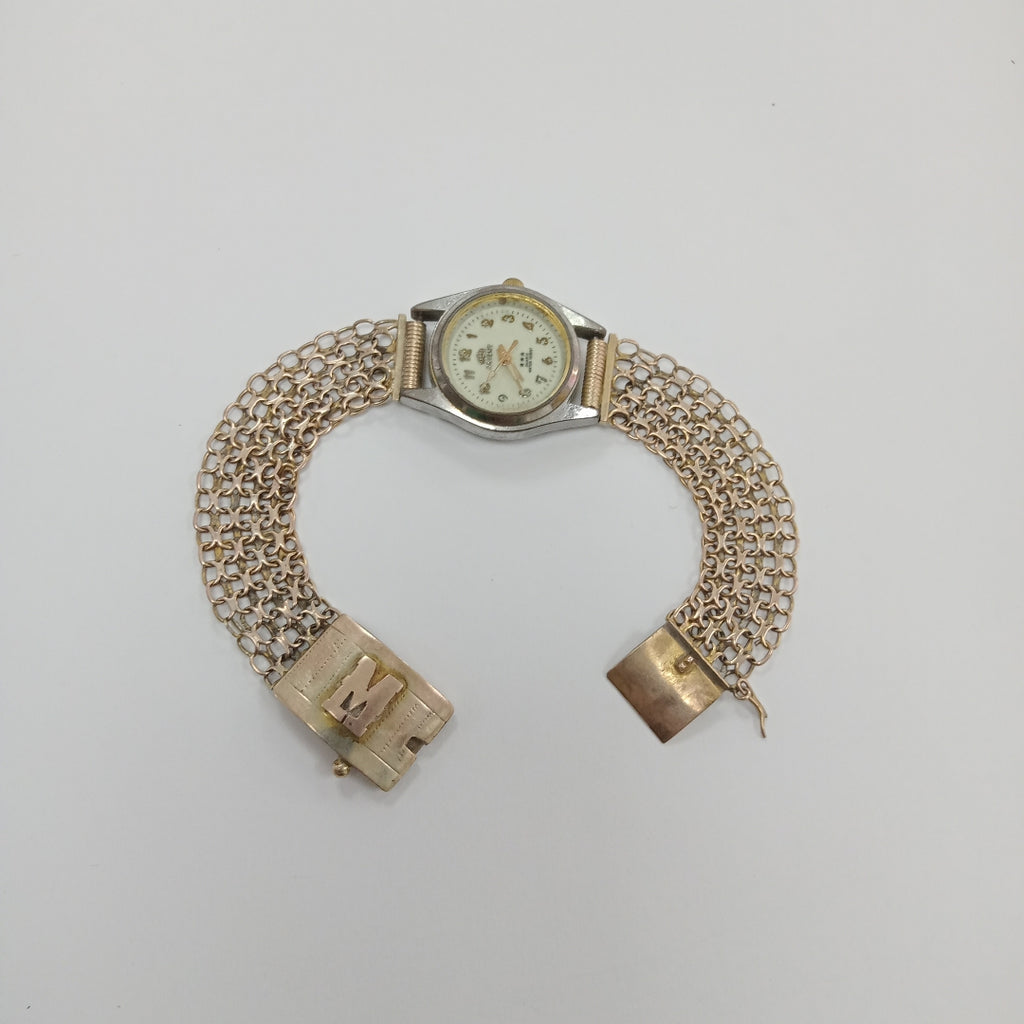 RELOJ CAJA ACERO PULSO ORO ORO 8 K 25.6 GRMS (SEMINUEVO)