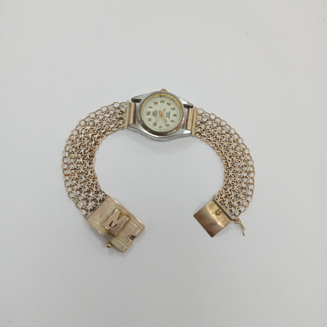RELOJ CAJA ACERO PULSO ORO ORO 8 K 25.6 GRMS (SEMINUEVO)