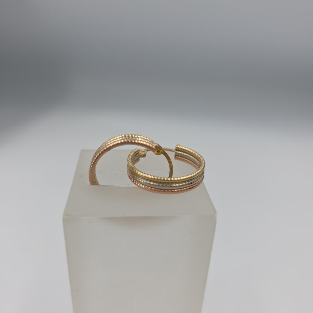 ARRACADAS PAR ORO COMBINADO 10 K 2,50 GRMS (SEMINUEVO)