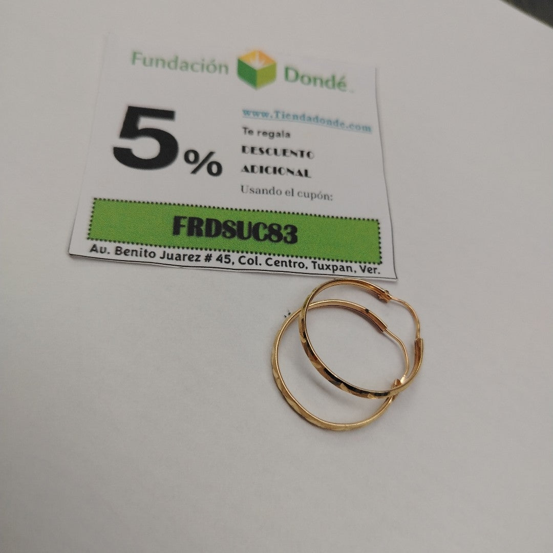ARRACADAS PAR ORO 14 K 2,60 GRMS (SEMINUEVO)