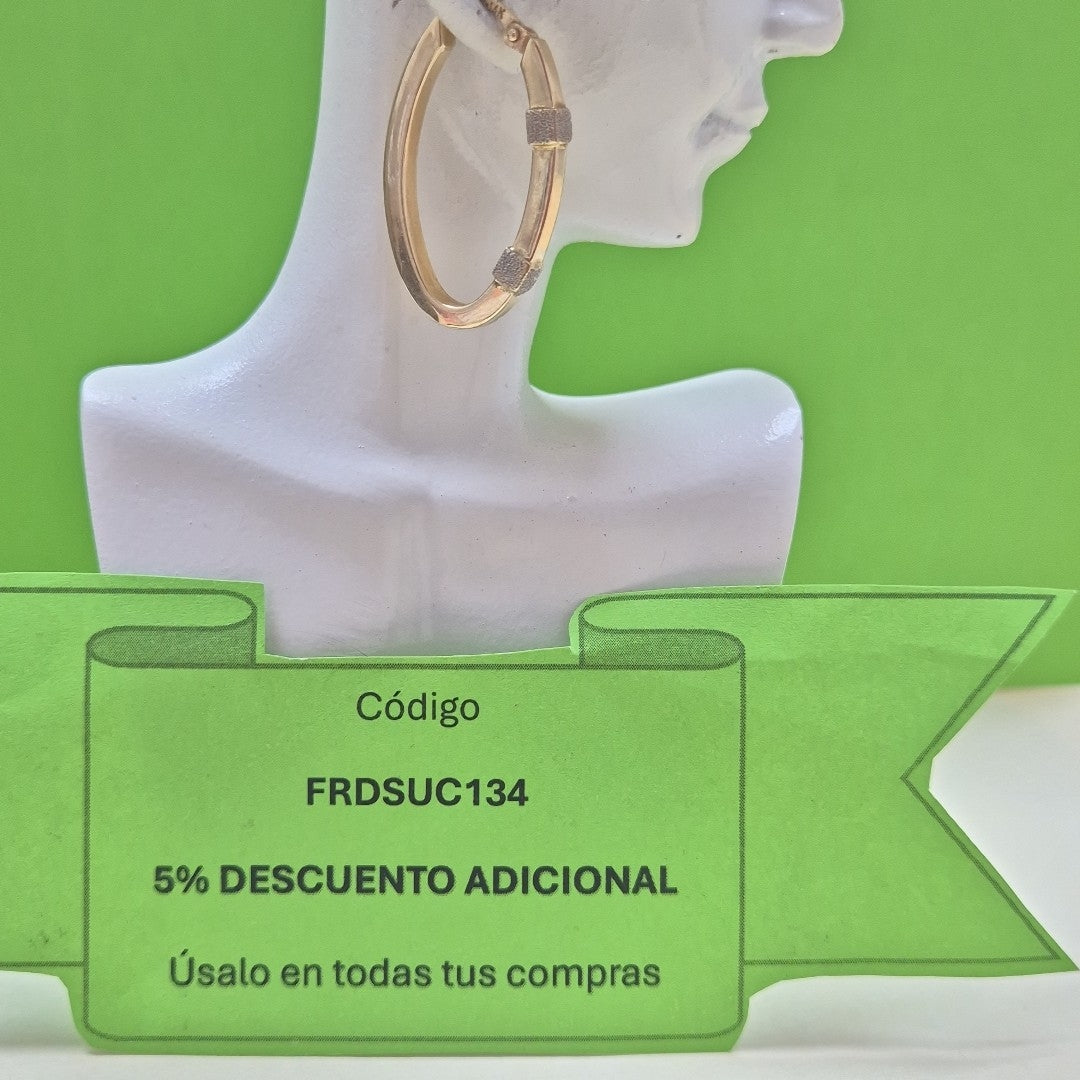 ARRACADAS PAR ORO 14 K 3.2 GRMS (SEMINUEVO)