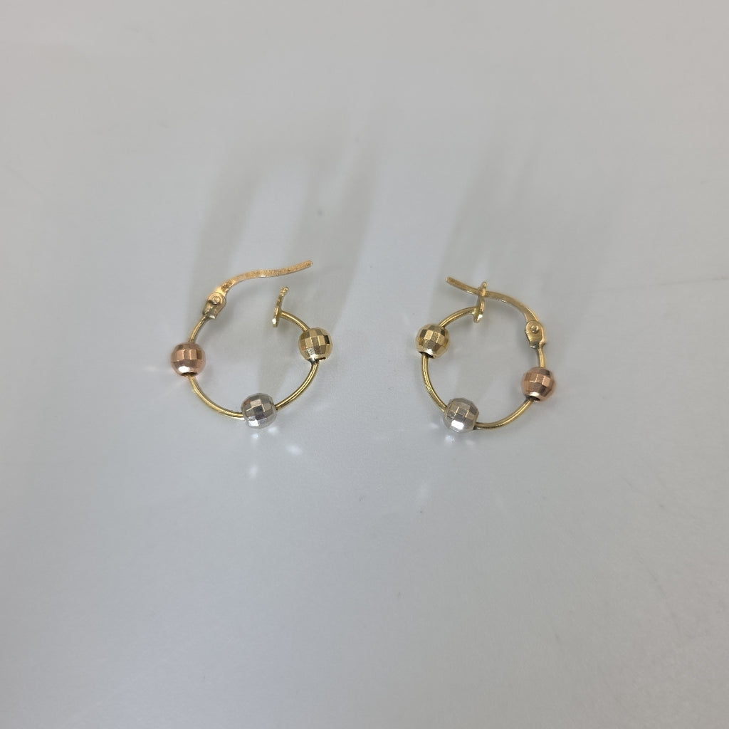 ARRACADAS PAR ORO 14 K 1.5 GRMS (SEMINUEVO)