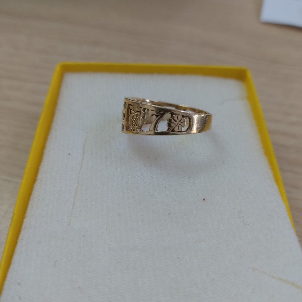 ARGOLLA DE LA SUERTE ORO 14 K 4.8 GRMS (SEMINUEVO)