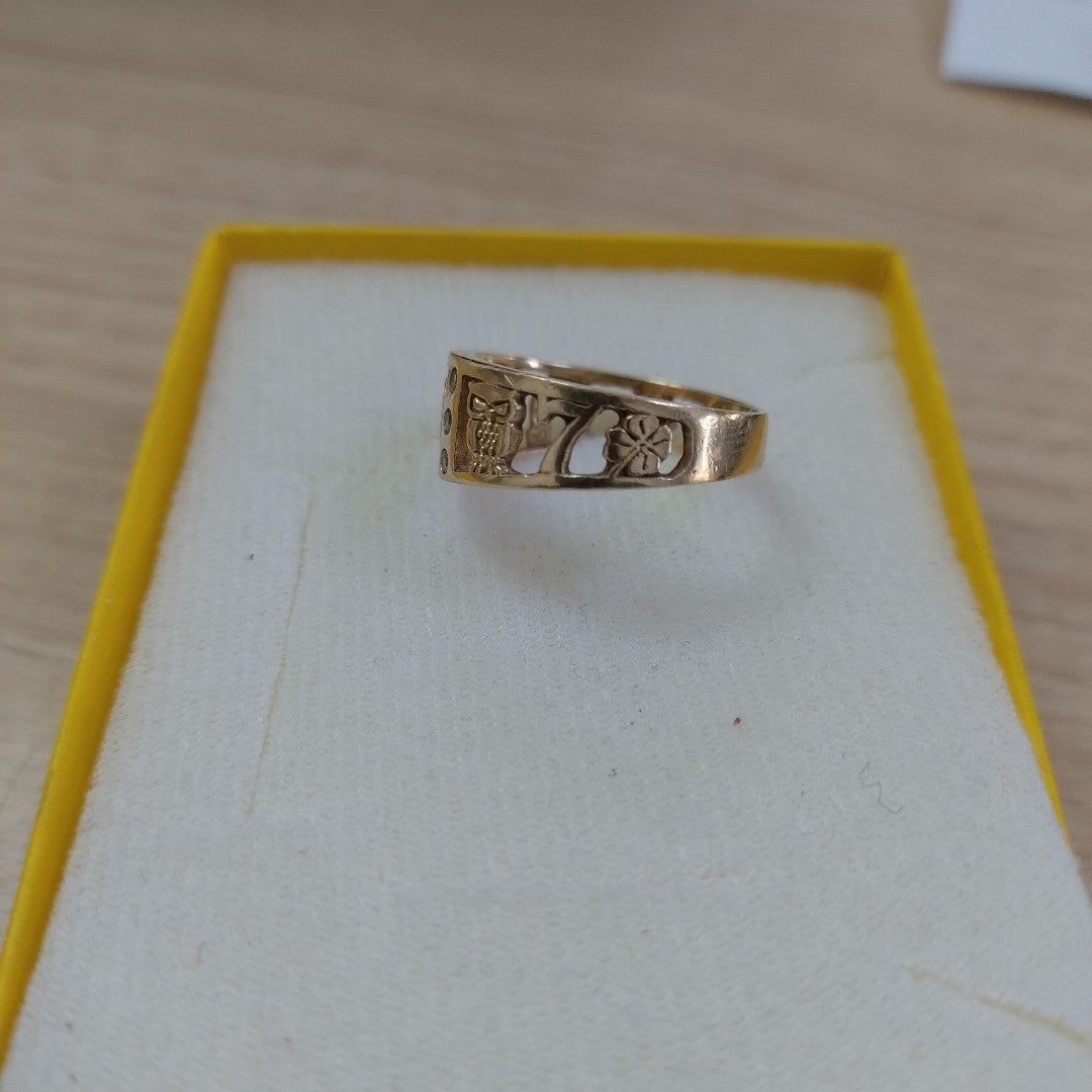 ARGOLLA DE LA SUERTE ORO 14 K 4.8 GRMS (SEMINUEVO)