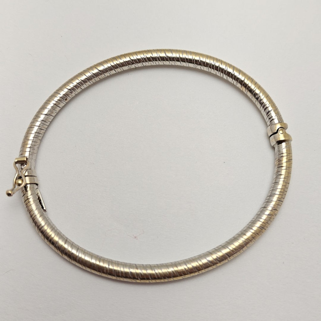 PULSERA RIGIDA ORO BLANCO 14 K 6,90 GRMS (SEMINUEVO)