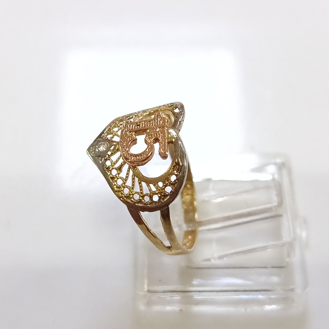 ANILLITO ORO COMBINADO 14 K 1,20 GRMS (SEMINUEVO)