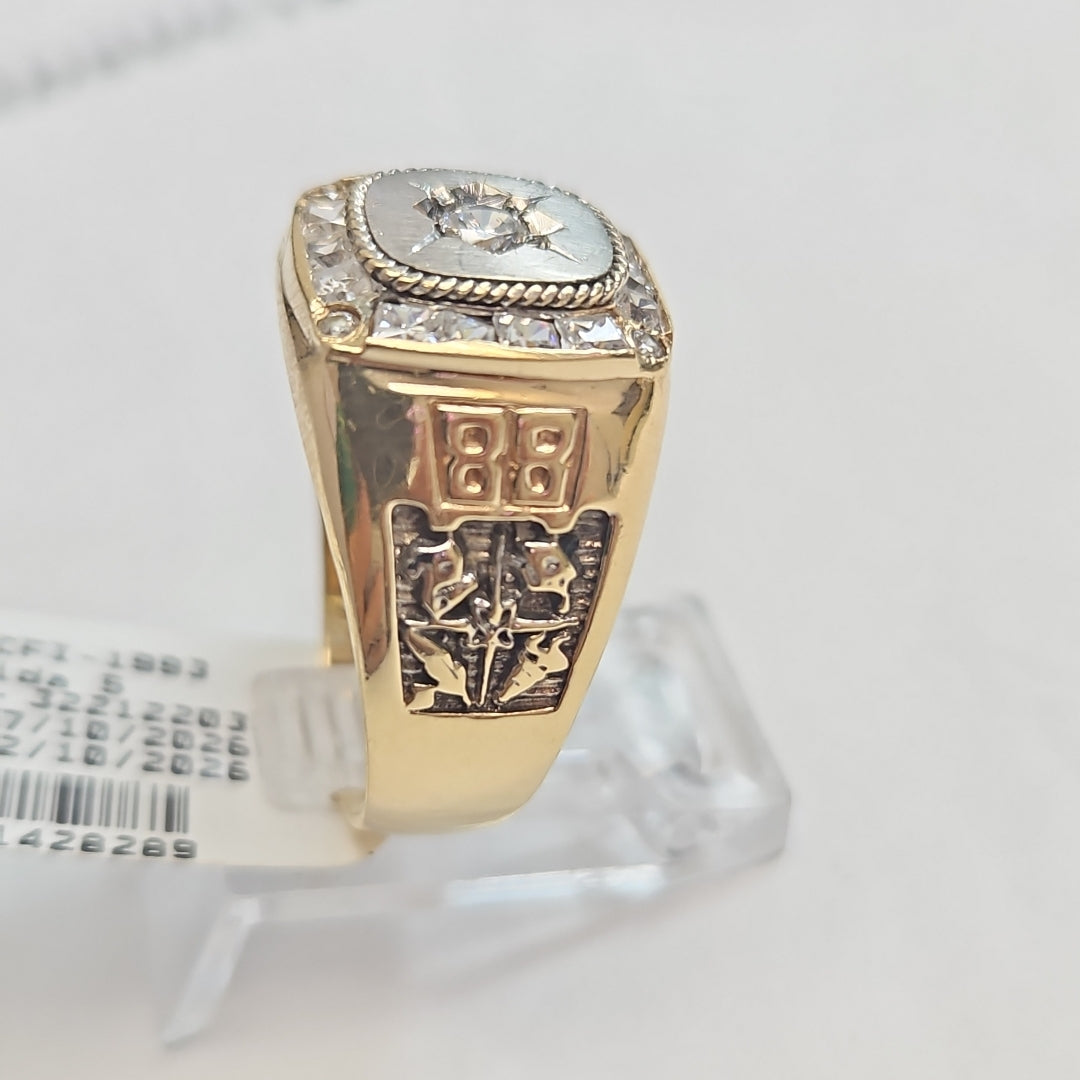 ANILLO DE GRADUACIÓN ORO 10 K 9.8 GRMS (SEMINUEVO)