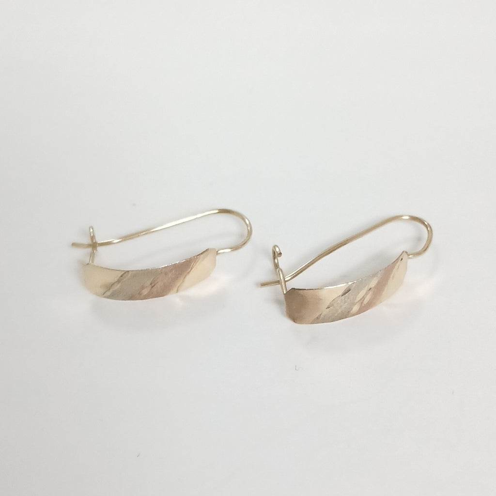ARETES PAR ORO COMBINADO 10 K 0.9 GRMS (SEMINUEVO)