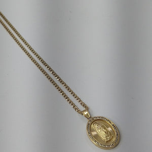 CADENA, MEDALLA RELIGIOSA ORO 10 K 7 GRMS (SEMINUEVO)