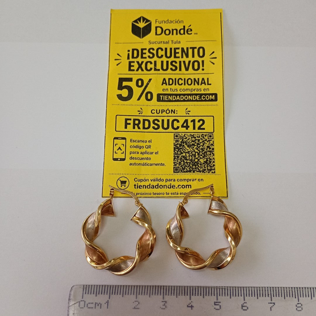ARRACADAS PAR ORO 14 K 4.7 GRMS (SEMINUEVO)