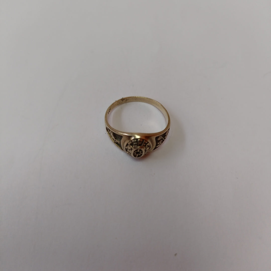 ANILLO DE GRADUACIÓN ORO 10 K 2.4 GRMS (SEMINUEVO)