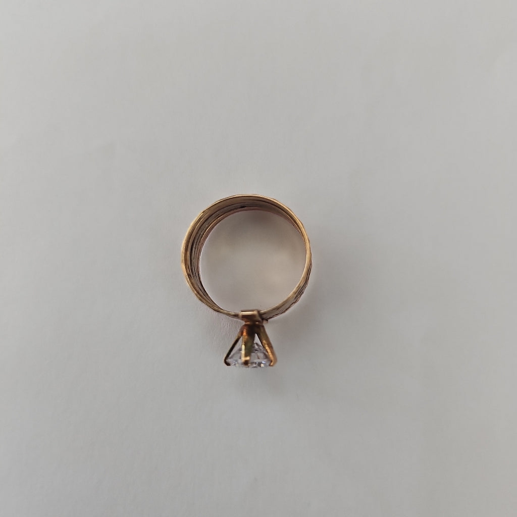 SEMANARIO DE ARGOLLAS ORO COMBINADO,RODIADO 10 K 3,50 GRMS (SEMINUEVO)
