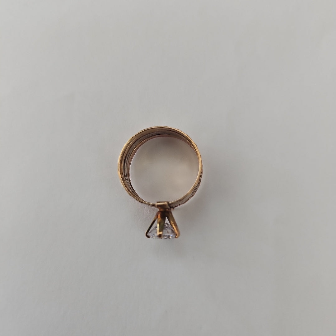 SEMANARIO DE ARGOLLAS ORO COMBINADO,RODIADO 10 K 3,50 GRMS (SEMINUEVO)