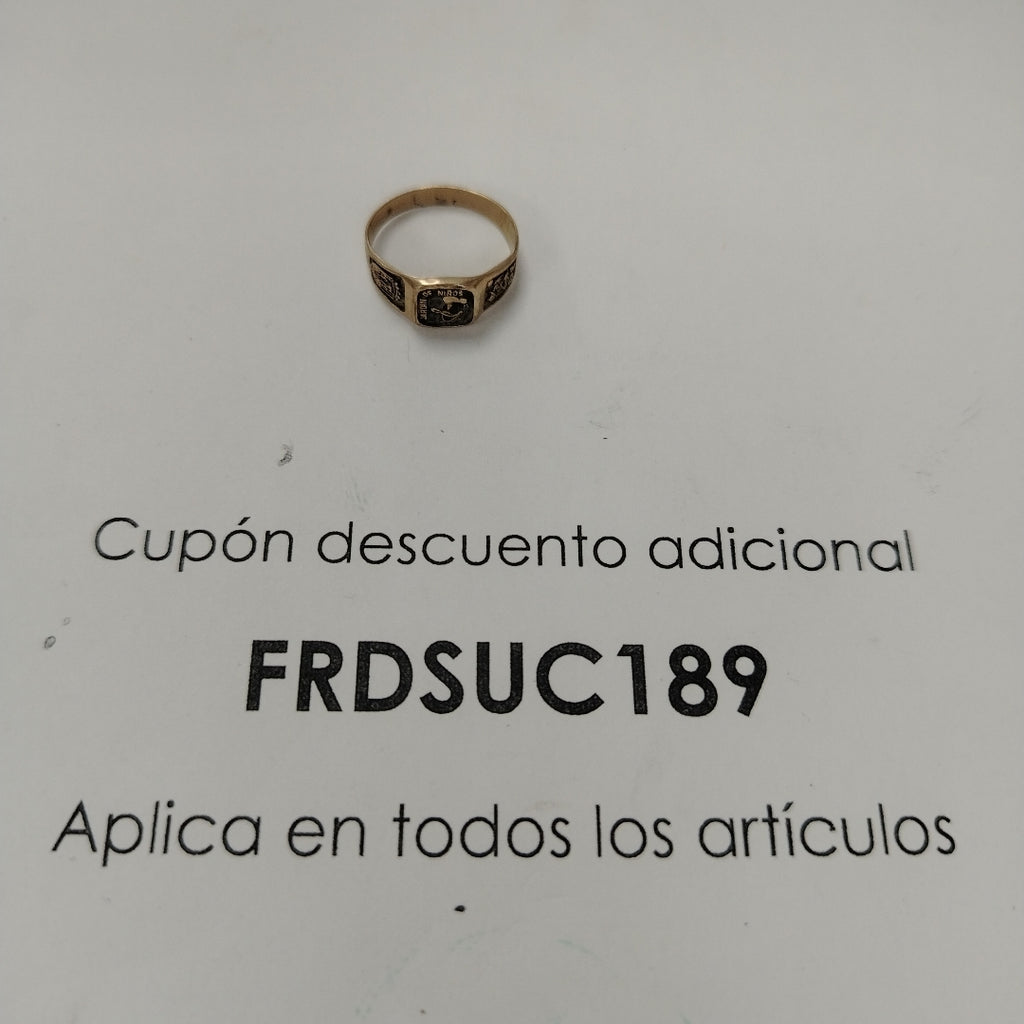 ANILLO DE GRADUACIÓN ORO 10 K 1,60 GRMS (SEMINUEVO)