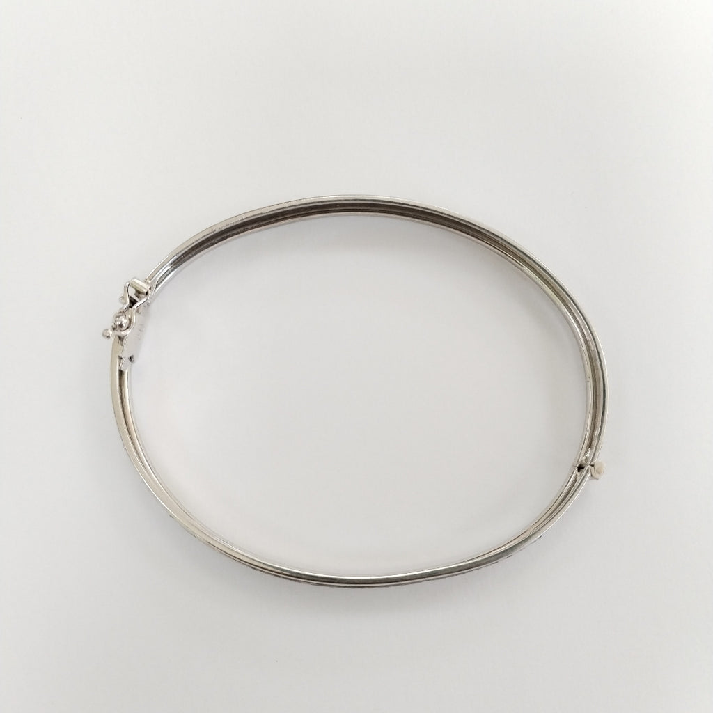 PULSERA RIGIDA ORO BLANCO 14 K 8,20 GRMS (SEMINUEVO)