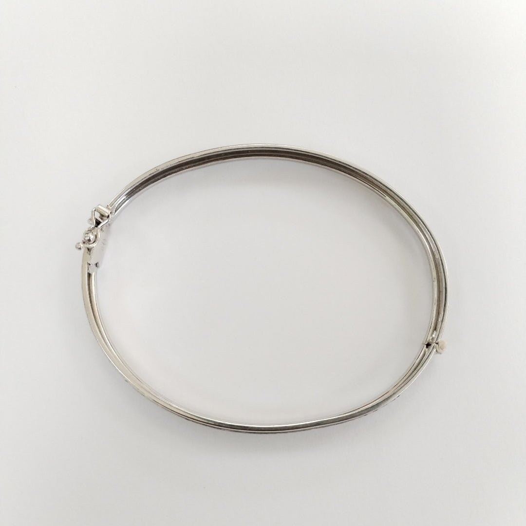 PULSERA RIGIDA ORO BLANCO 14 K 8,20 GRMS (SEMINUEVO)