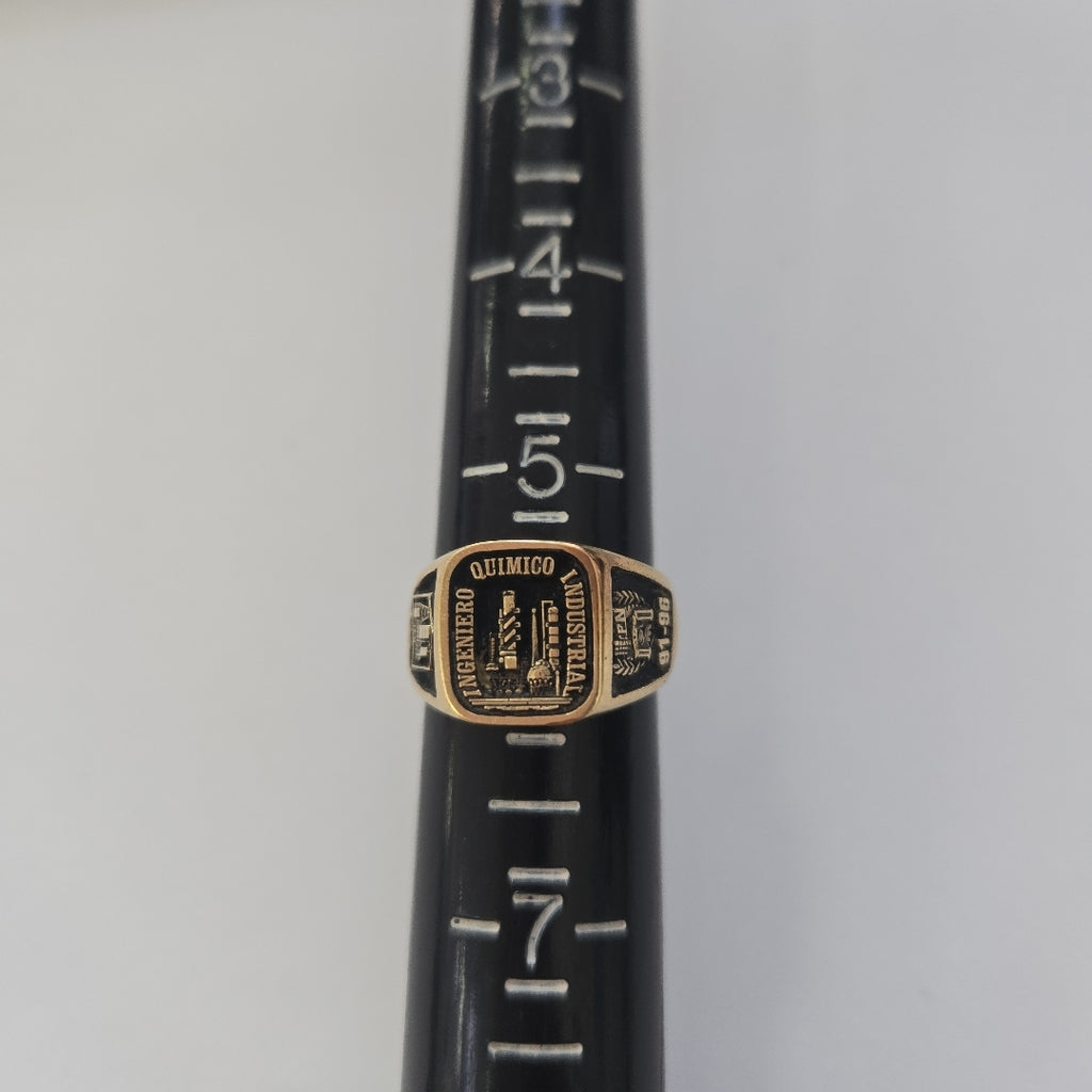 ANILLO DE GRADUACIÓN ORO 14 K 7.9 GRMS (SEMINUEVO)