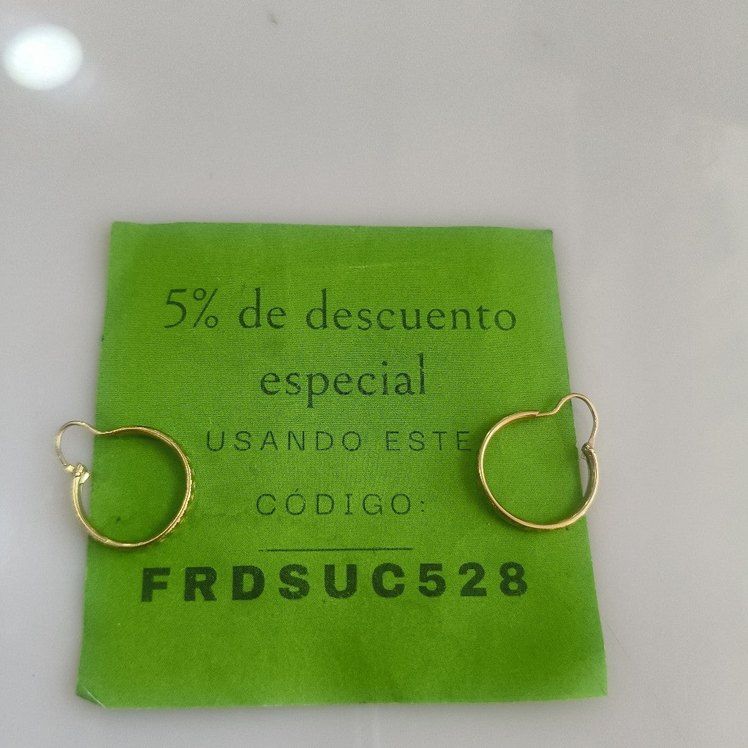ARRACADAS PAR ORO 14 K 1.8 GRMS (SEMINUEVO)