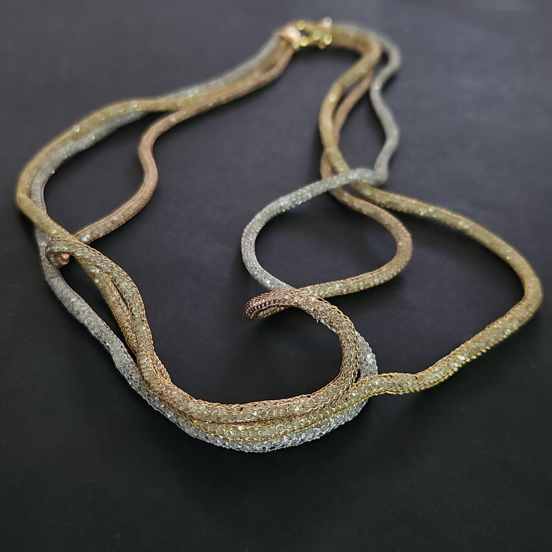 GARGANTILLA ORO COMBINADO 14 K 36.6 GRMS (SEMINUEVO)