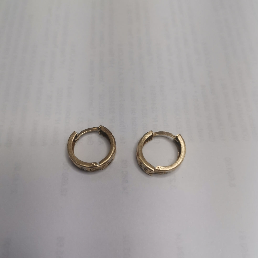 ARETES PAR ORO 14 K 2.4 GRMS (SEMINUEVO)