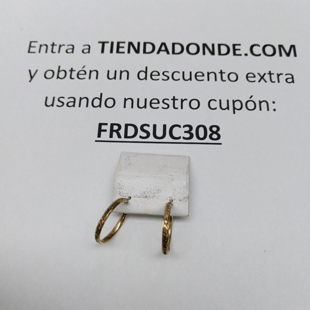 ARRACADAS PAR ORO 10 K 1.7 GRMS (SEMINUEVO)