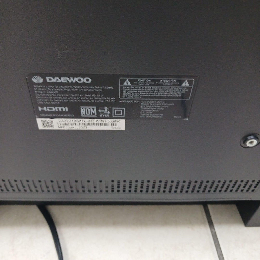 PANTALLA DAEWOO DAW32R 32" LED HD (SEMINUEVO)