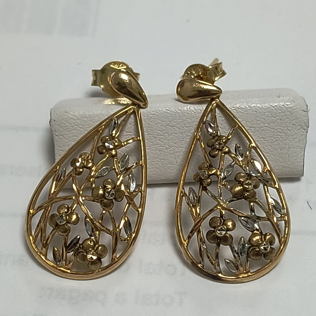 ARETES PAR ORO 14 K 3,60 GRMS (SEMINUEVO)
