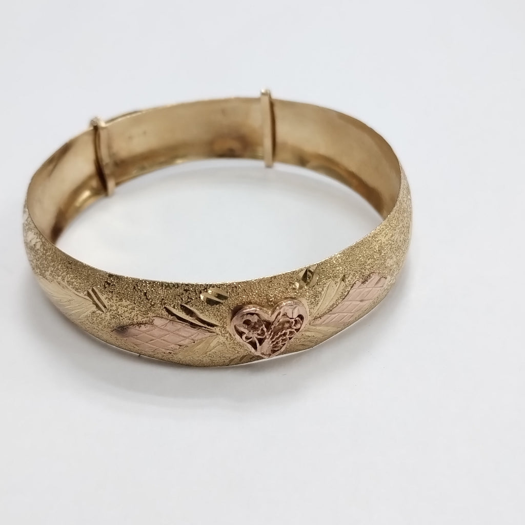 PULSERA RIGIDA ORO,ORO COMBINADO 10 K 13,70 GRMS (SEMINUEVO)