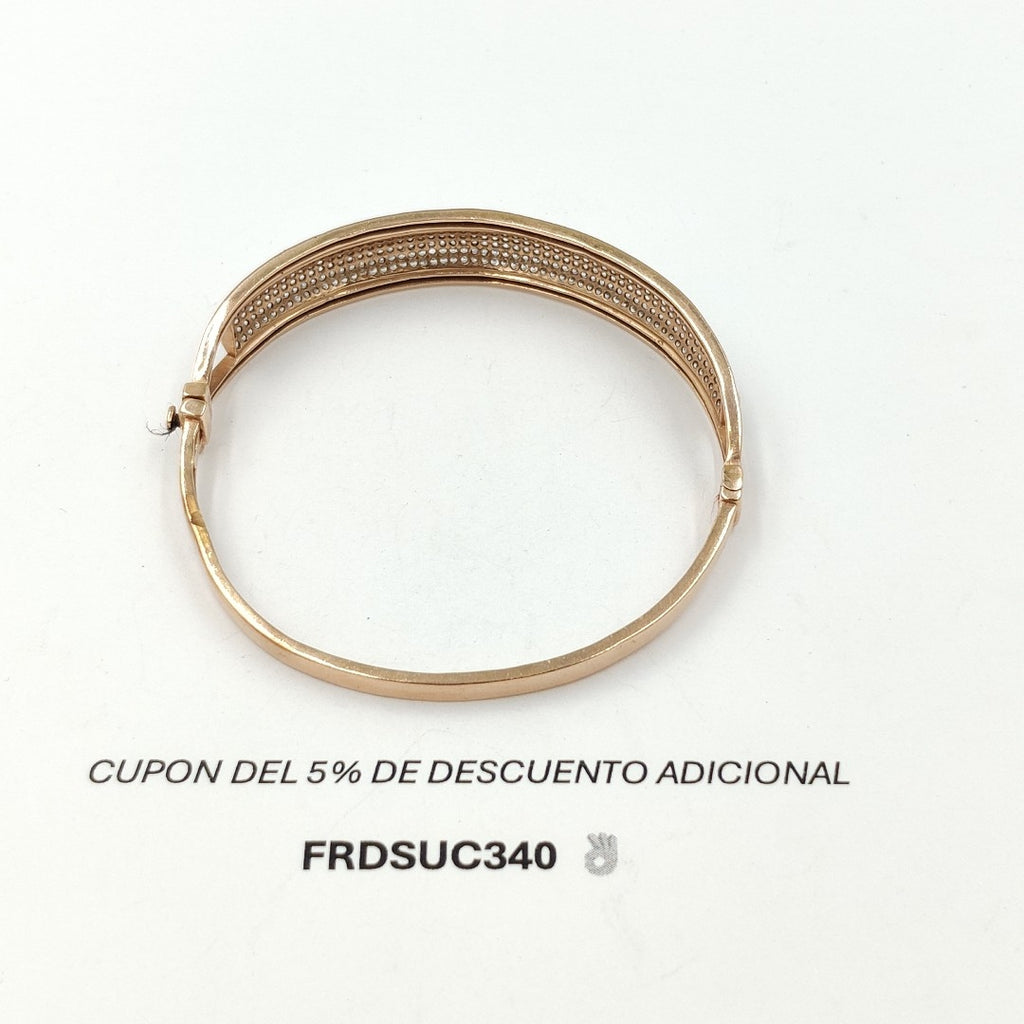 PULSERA RIGIDA ORO,ORO COMBINADO 10 K 12,40 GRMS (SEMINUEVO)