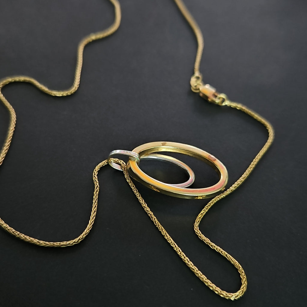 GARGANTILLA ORO COMBINADO 14 K 4.1 GRMS (SEMINUEVO)