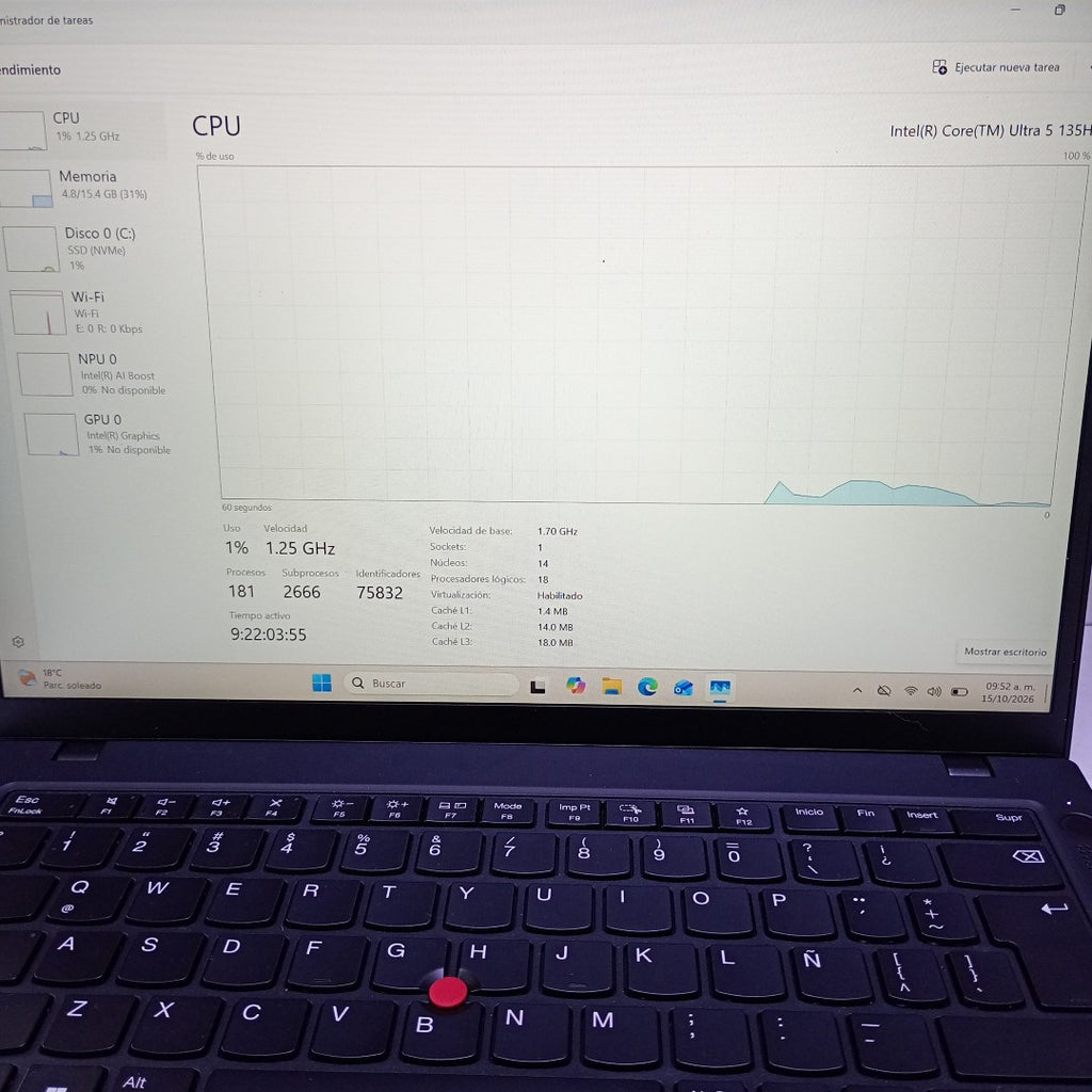 LAPTOP LENOVO THINKPAD T14 GEN 5 (2025) 512 GB SSD 16 GB RAM