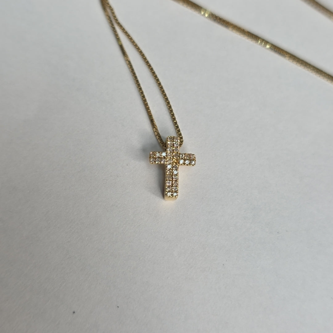 CADENA, CRUZ ORO 14 K 1.6 GRMS (SEMINUEVO)