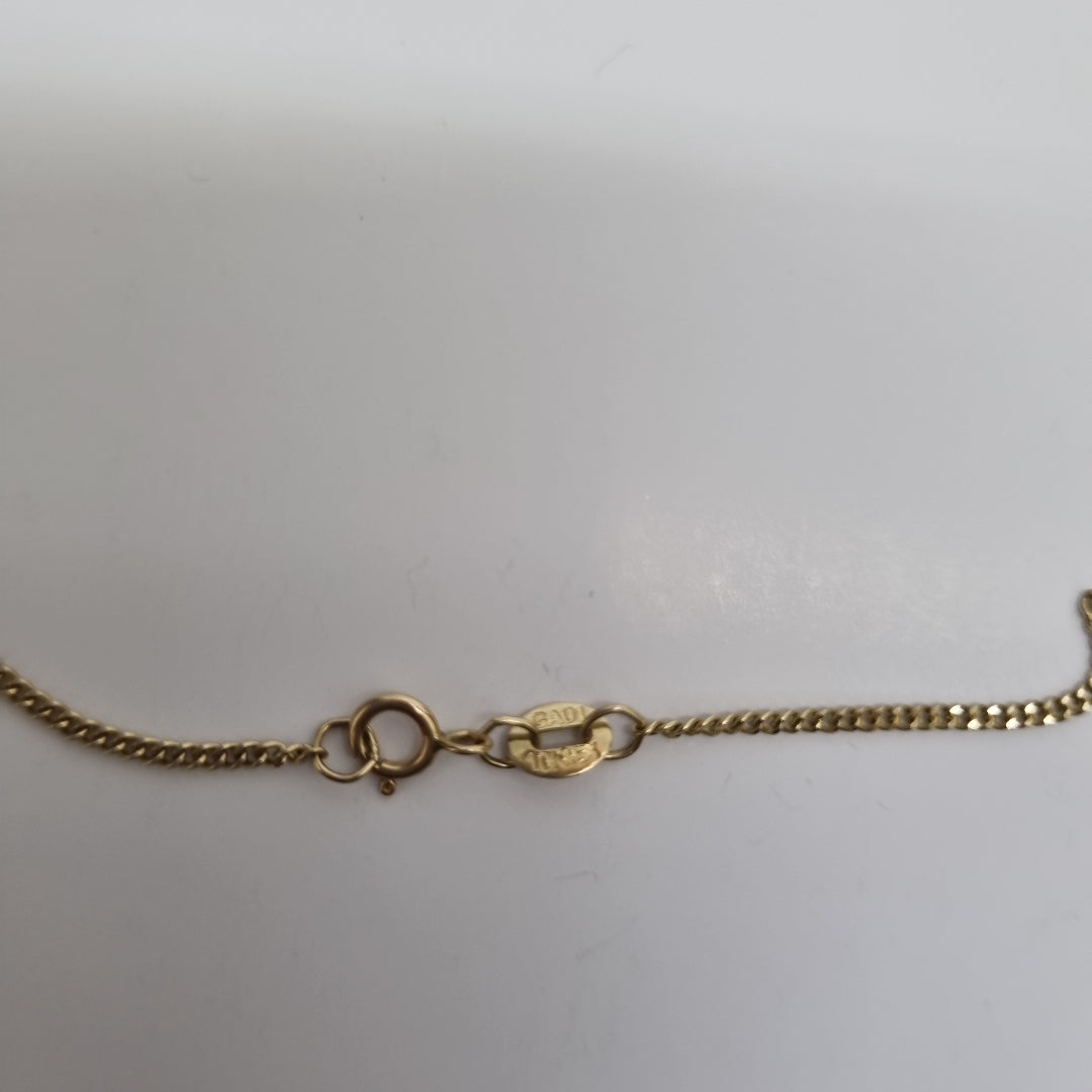 CADENAS TEJIDO BARBADA ORO 10K 50 CM 2.7 GR (NUEVO)