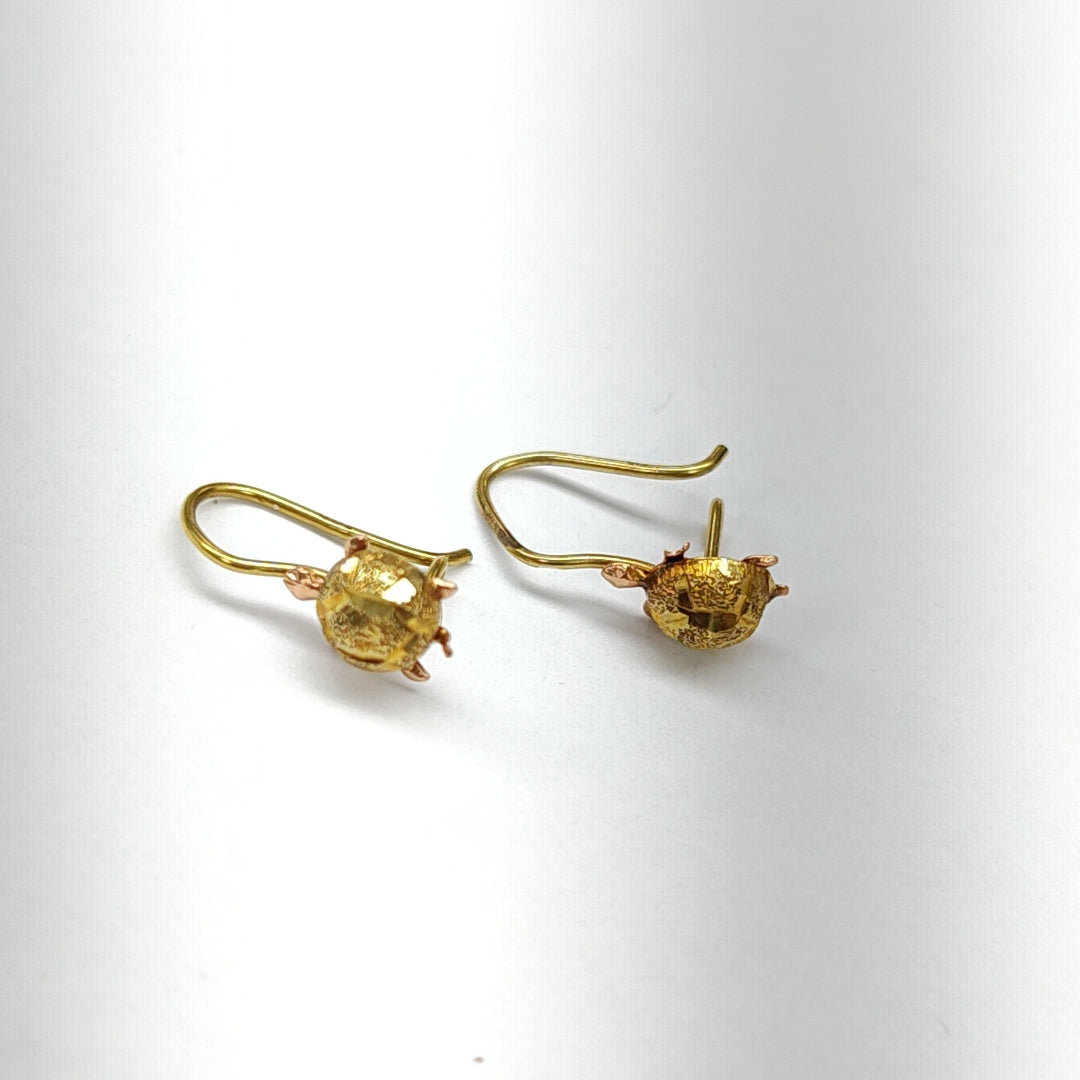 BROQUELES PAR ORO 14 K 1,00 GRMS (SEMINUEVO)