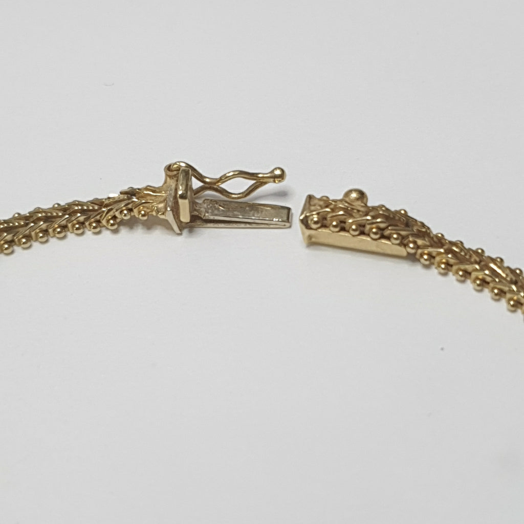 PULSERA ORO COMBINADO 14 K 7.2 GRMS (SEMINUEVO)