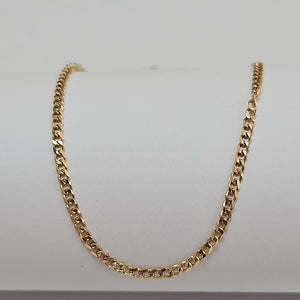 CADENAS TEJIDO BARBADA ORO 10K 55 CM 3.8 GR (NUEVO)