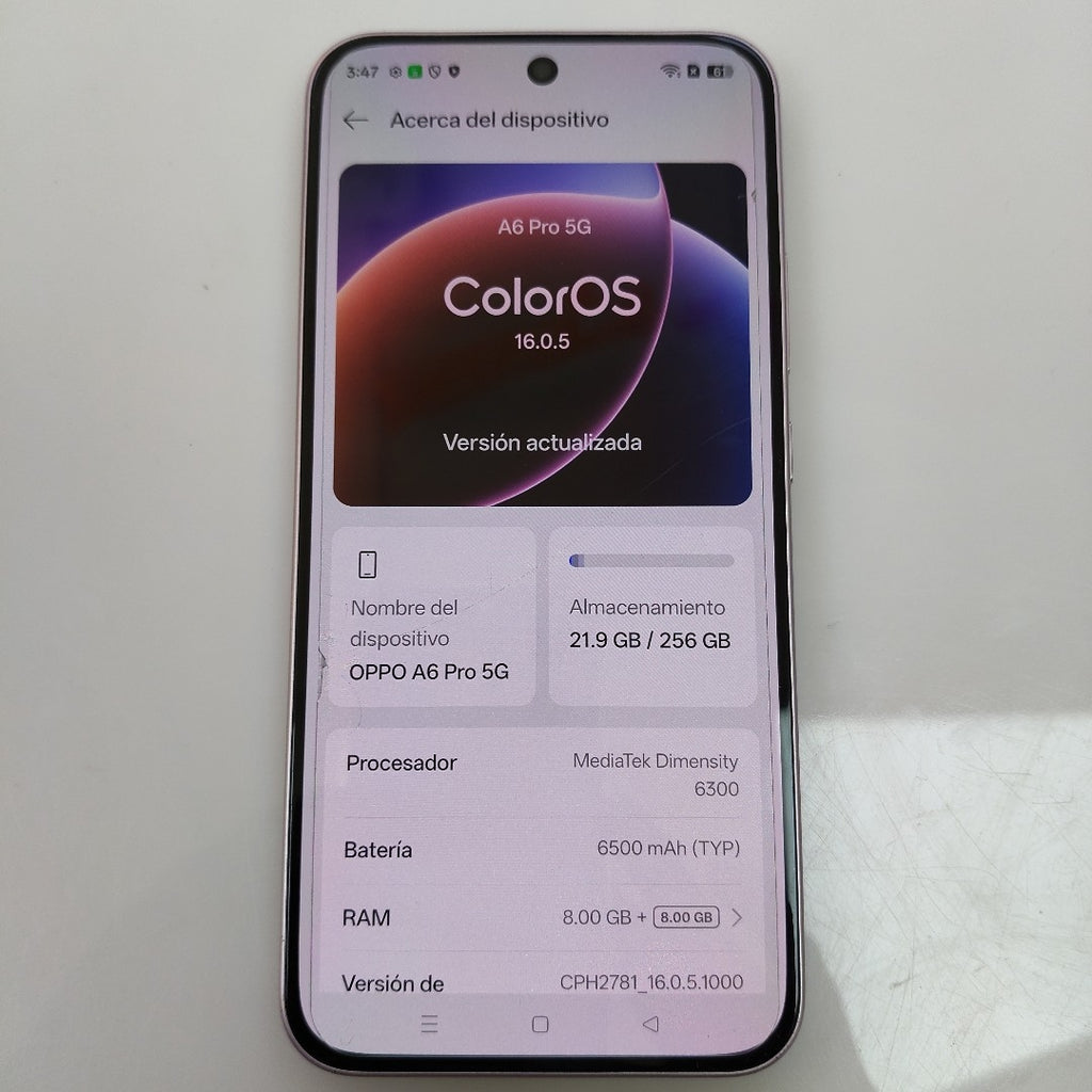 CELULAR OPPO A6 PRO CPH2781 (2025) 256 GB 8 GB RAM (SEMINUEVO)